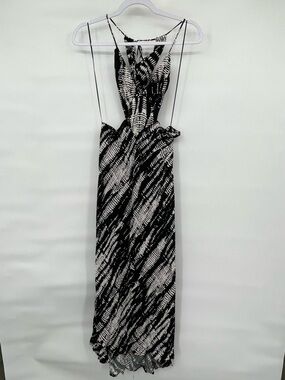 GOA NWT blue white cut out strappy maxi dress